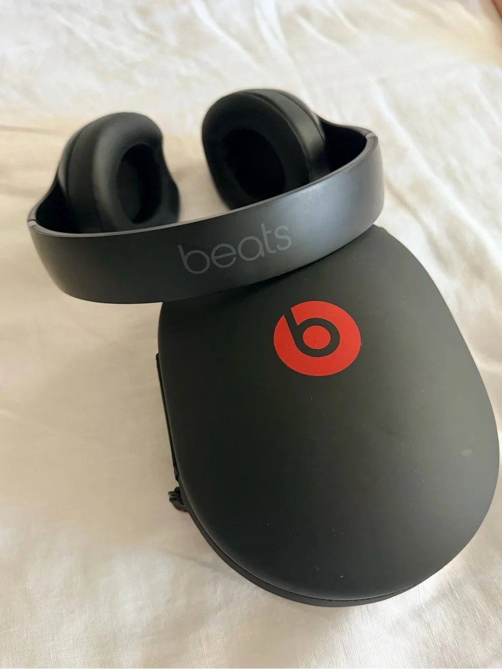 Beats Headphones in Matte Black with Red Logo Studio3